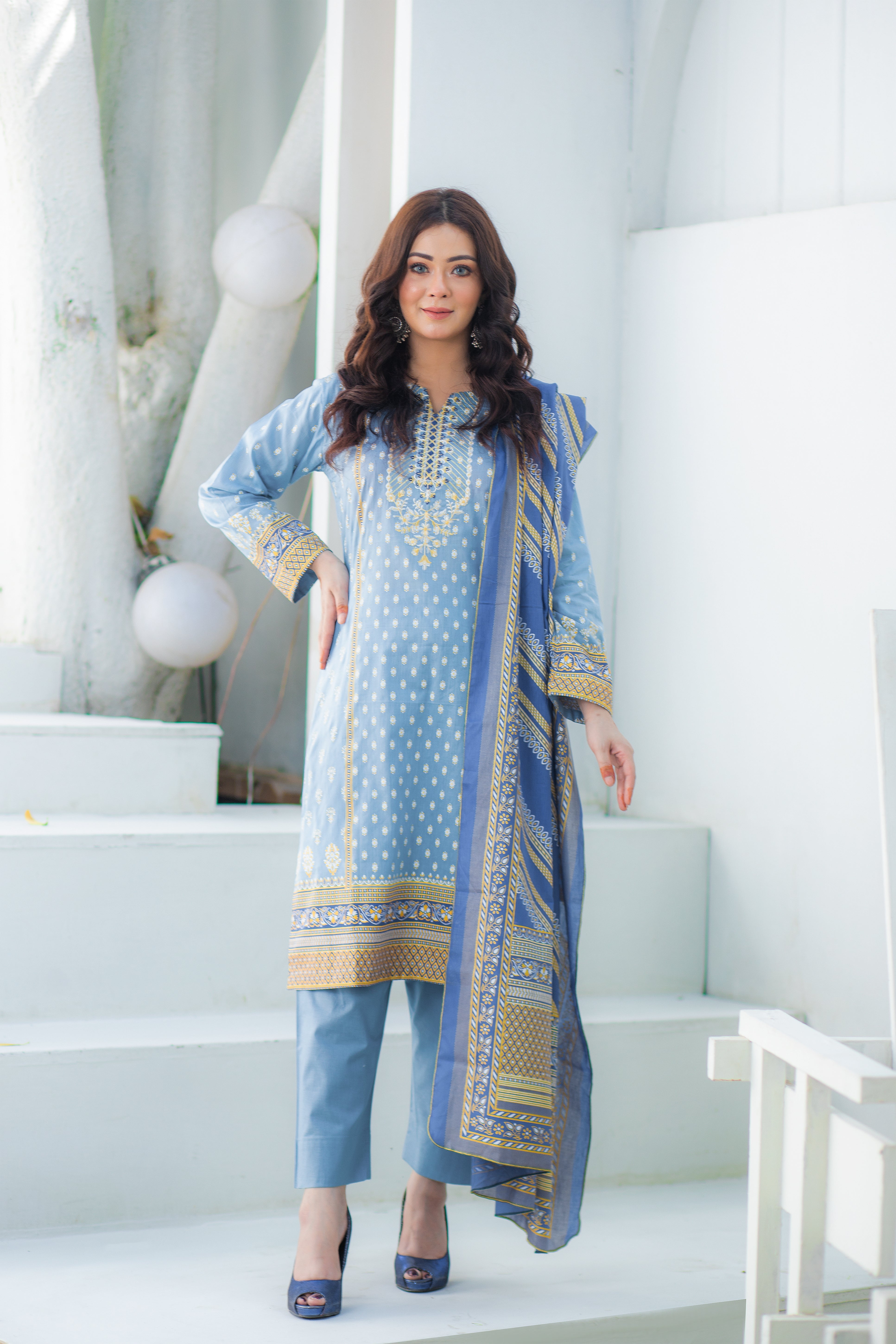 Blue Mirage stitched 3pc