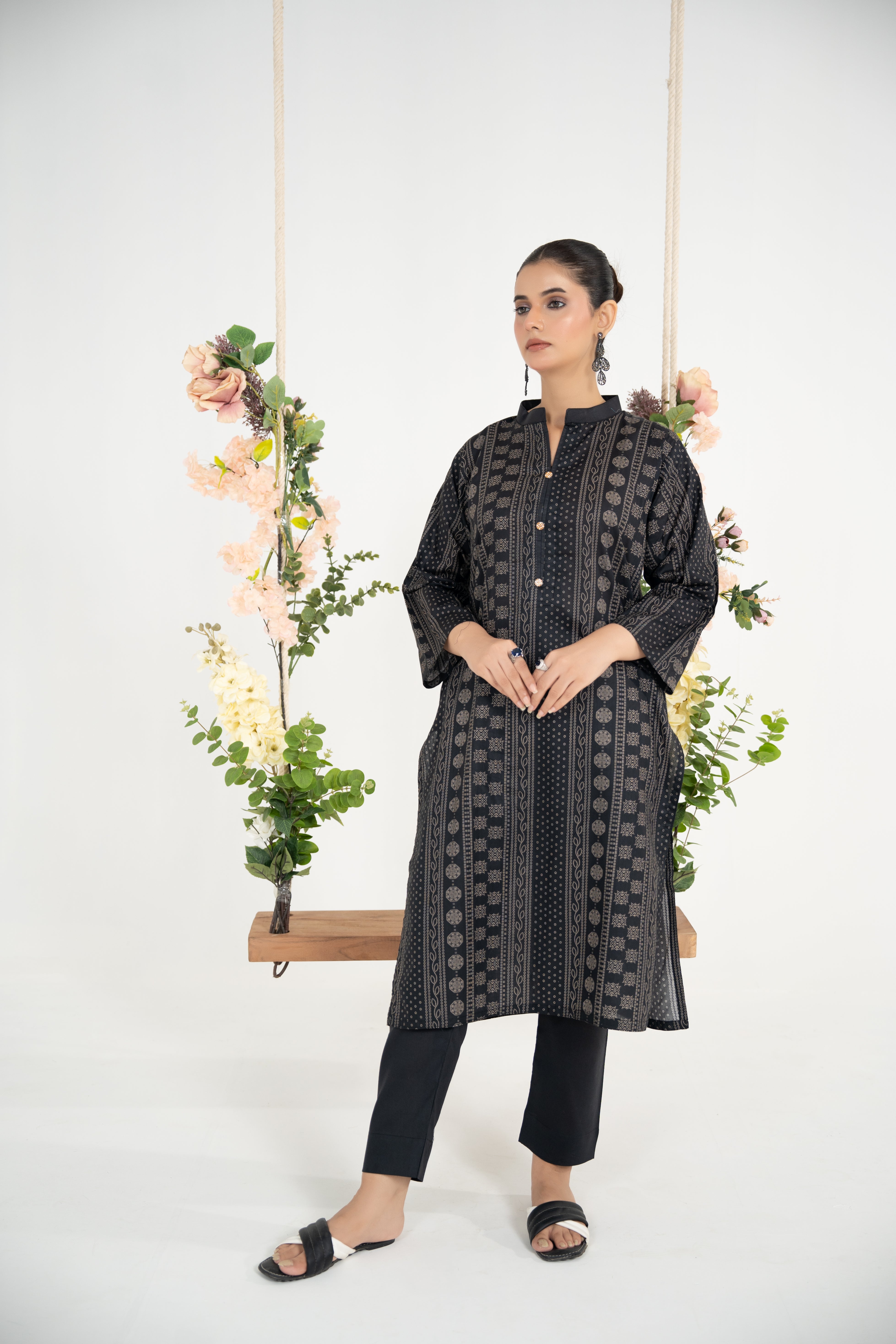 Aswad-2PC Printed lawn suits